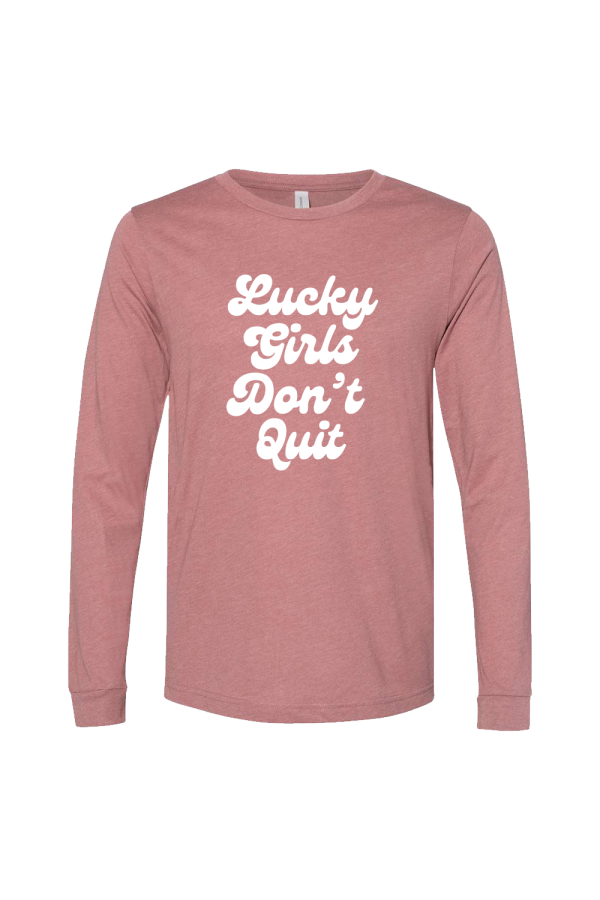 Heather Mauve Unisex Lucky Girls Long Sleeve