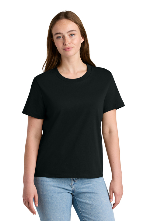 Black Women's Tee Lucky Girl Left Chest - Image 2